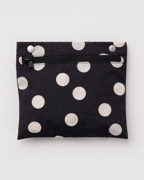 Everyday Cloud Bag - Black And Cream Polka Dot