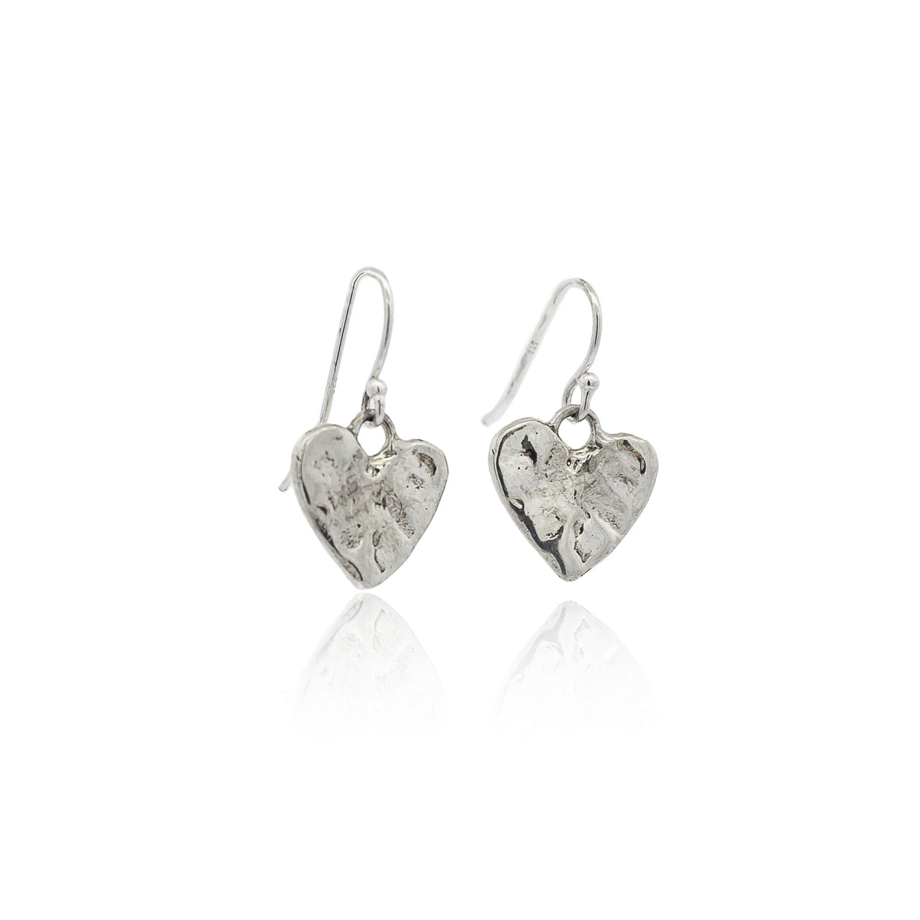 Eros Heart Earrings - Sterling Silver