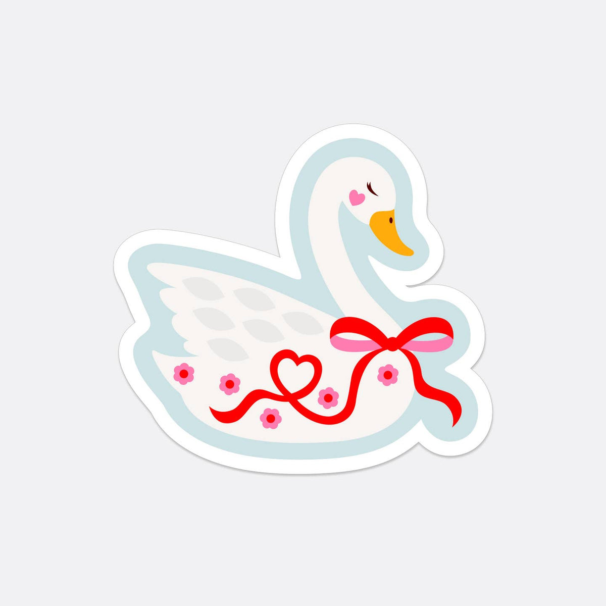 Swan Clear Sticker – All The Feels