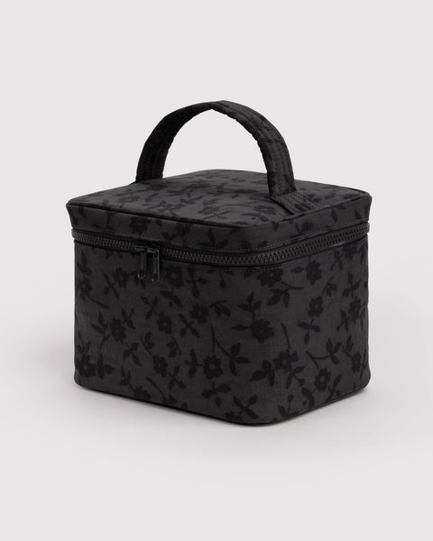 Large Cosmetic Case - Charcoal Ditsy Floral