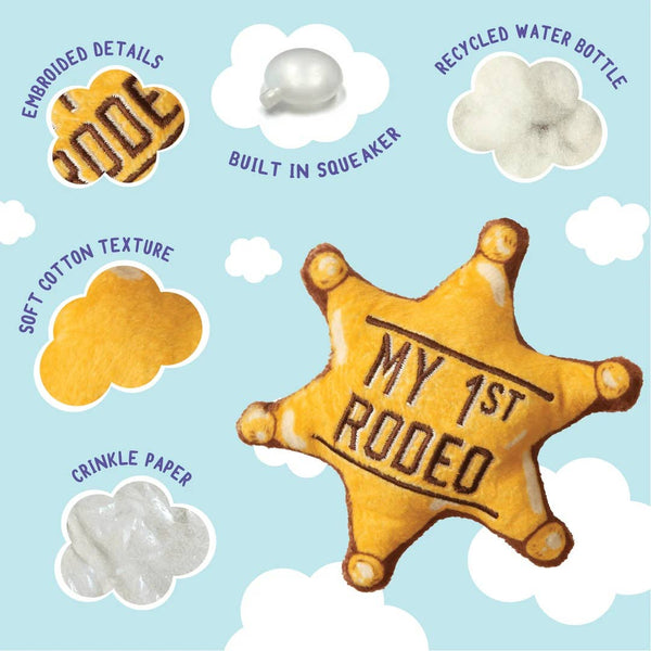 Snugarooz Baby 1st Rodeo Plush Dog Toy