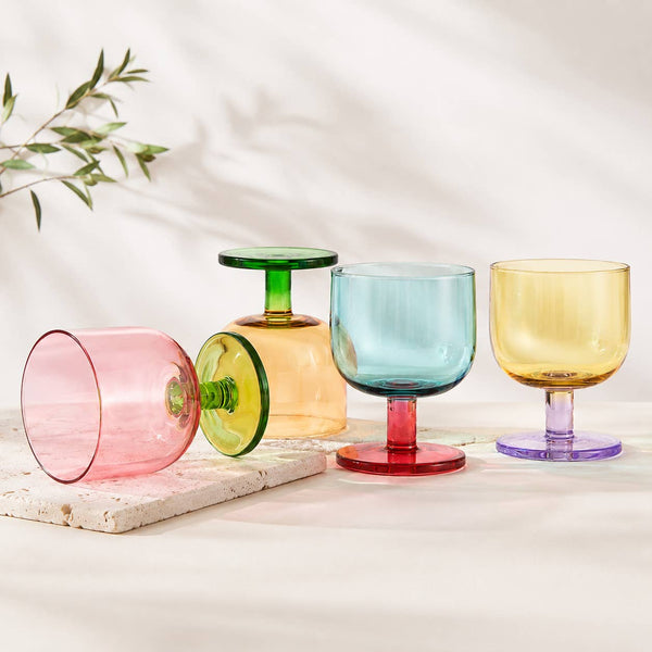 Colorful Short-Stemmed Goblet