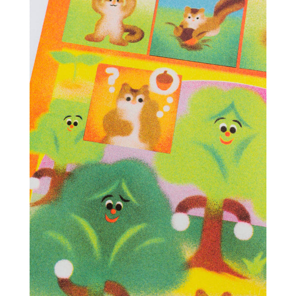 The Little Gardener Risograph Print
