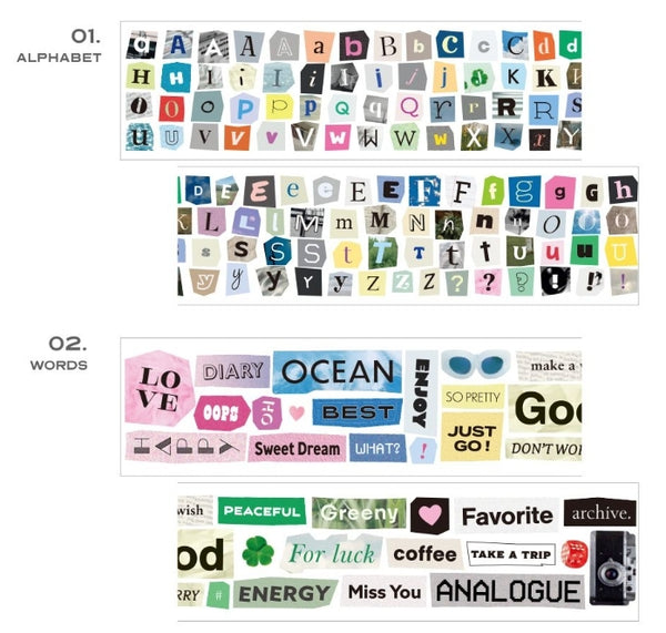 Magazine Collage Kiss Cut Tapes