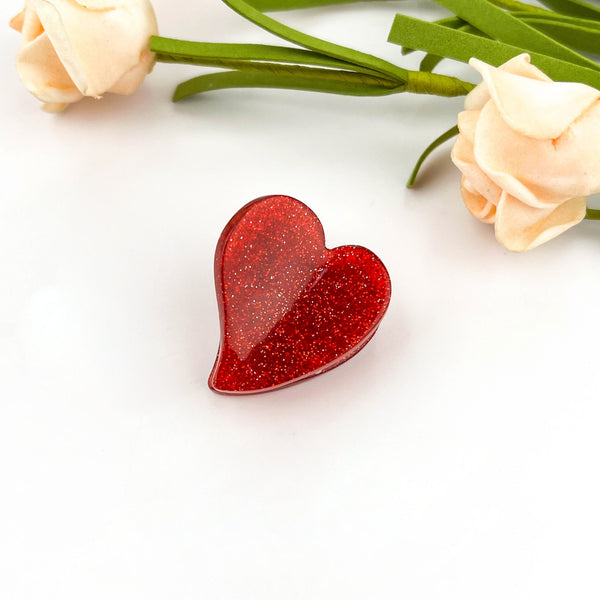 Mini Heart Hair Claw Clip