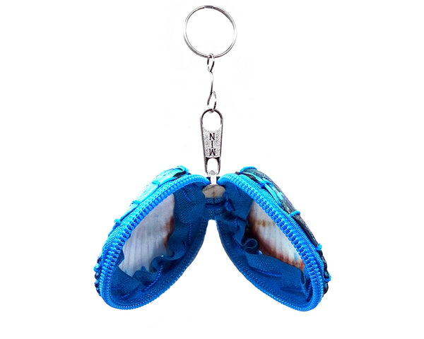 Seashell Coin Purse Keychain