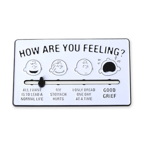 Charlie Brown Mood Slider Enamel Magnet