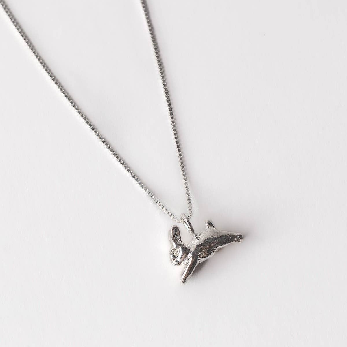 Bunny Charm Necklace - Sterling Silver