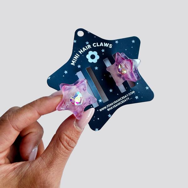 Cosmo + Wanda Star Mini Hair Claws - Set of 2 Each