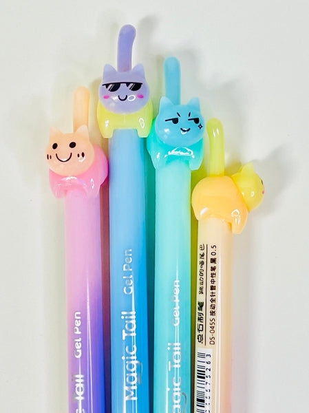Colorful Cat Tail Retractable Gel Pen