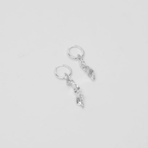 Tidal Hoops in Sterling Silver