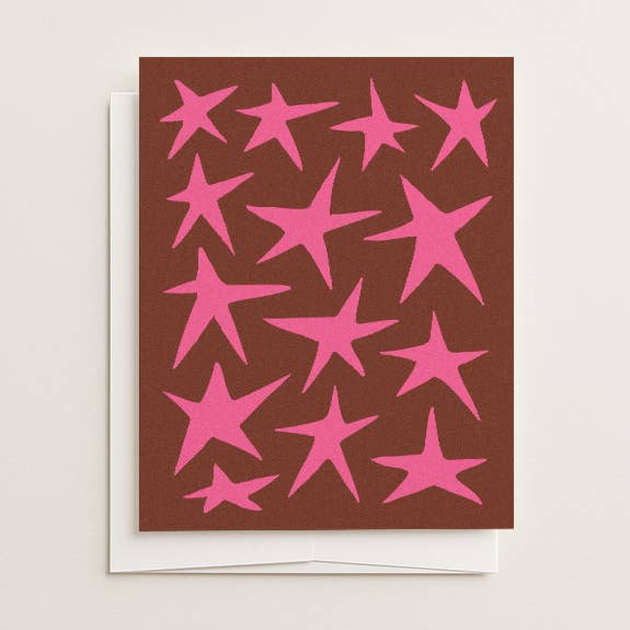 Pink Stars Card