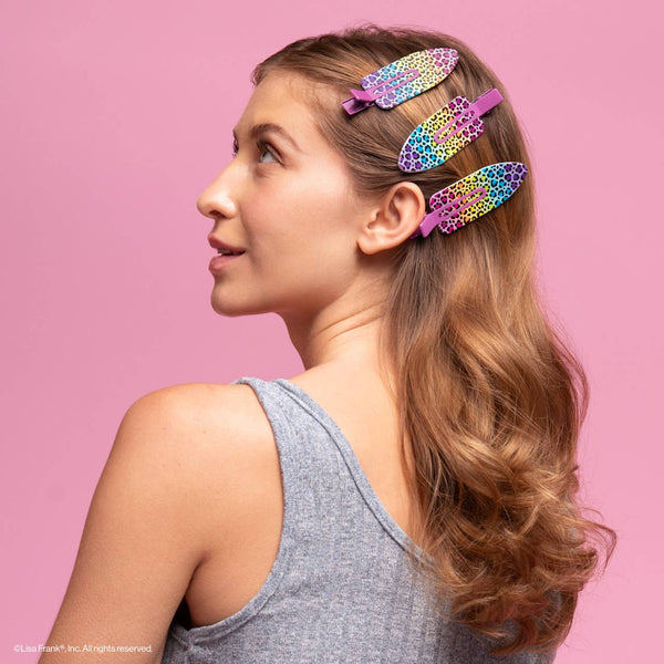 Lisa Frank X Kitsch Xl Creaseless Clips - Rainbow Leopard