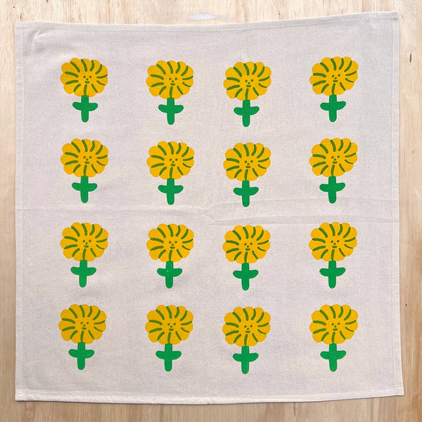 Happy Flower Tea Towel