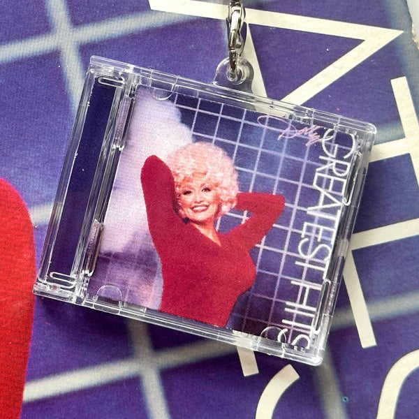 'Hit Clips' Mini CD Case Keychain - Dolly Parton: 9 To 5