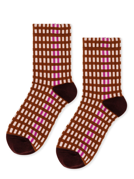 Skyscraper Stripe Crew - Brown