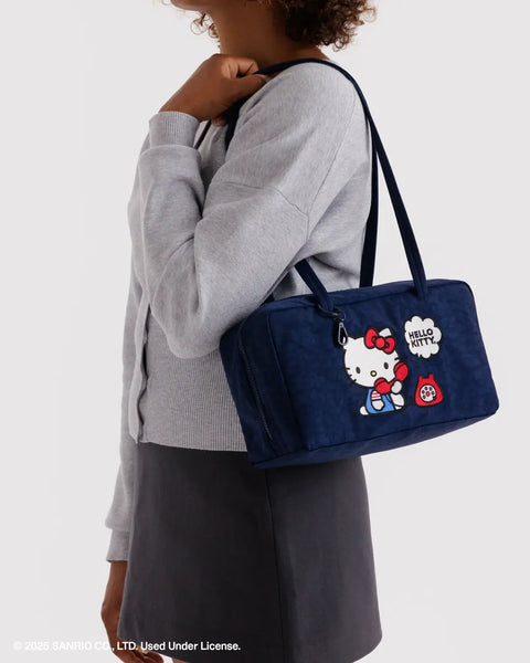 Nylon Bowler Bag - Embroidered Hello Kitty Phone
