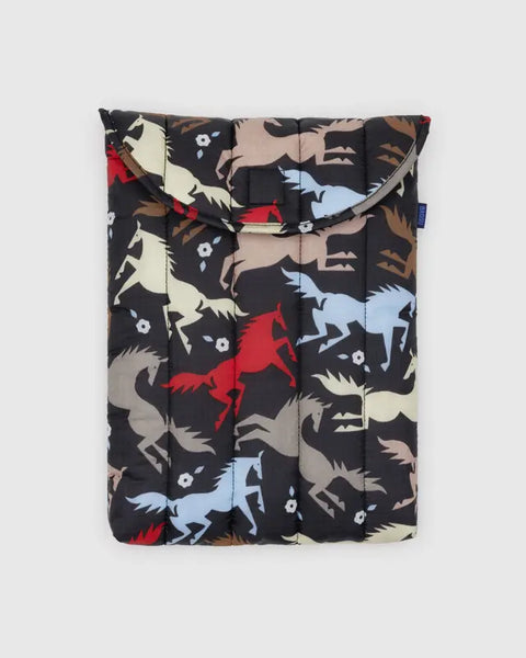 Puffy Laptop Sleeve 13"/14" - Horse Cut Outs