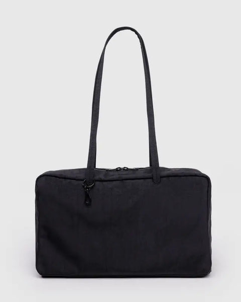 Medium Nylon Bowler Bag - Black