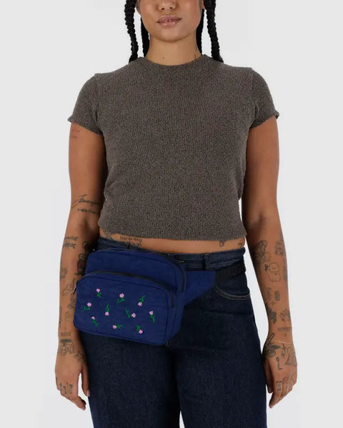 Fanny Pack - Embroidered Wildflower