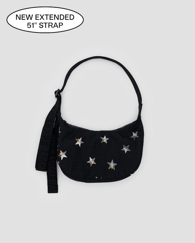 Small Nylon Crescent Bag - Stars