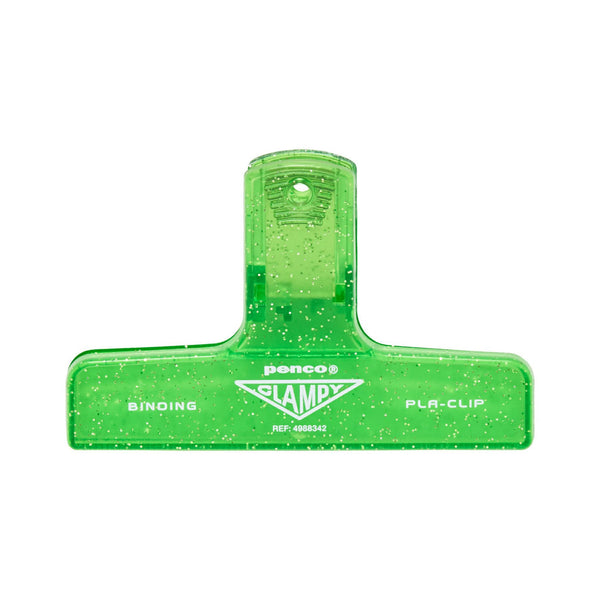 Plastic Clip Glitter - Light Green