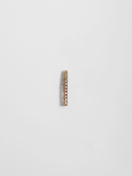 Mini Diamond Safety Pin Earring in 14k Gold