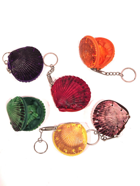 Seashell Coin Purse Keychain