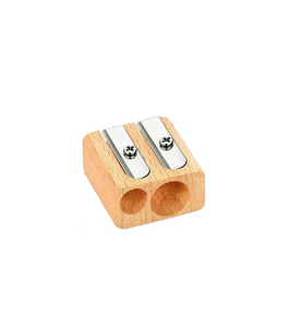 Wooden Double-Holed Pencil Sharpener