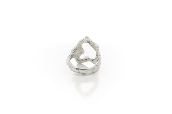 Tecopa Modernist Drip Ring - Sterling Silver