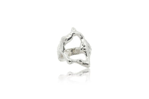 Tecopa Modernist Drip Ring - Sterling Silver