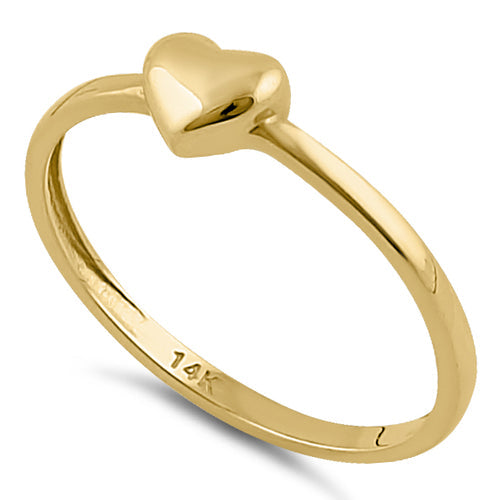 Puffy Heart Ring - 14K Yellow Gold