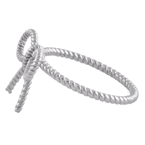 Sterling Silver Ribbon Bow Ring