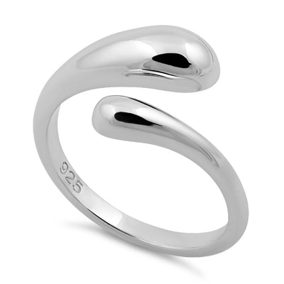 Sterling Silver Wave Round Ring