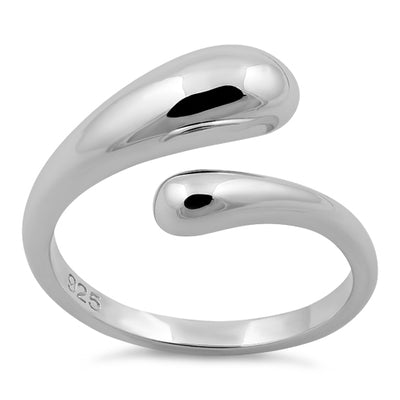 Sterling Silver Wave Round Ring