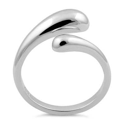 Sterling Silver Wave Round Ring