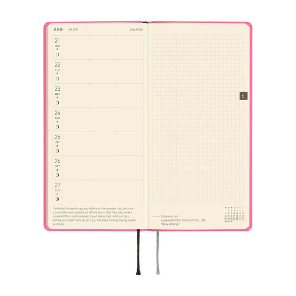 Hobonichi Techo Weeks - Colors: Pink Sapphire