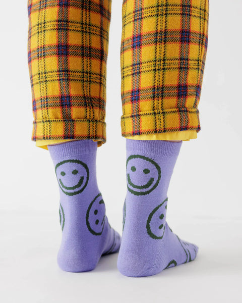 Crew Socks - Lavender Happy
