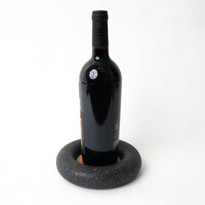Wine Bottle Coaster - Black Terrazzo