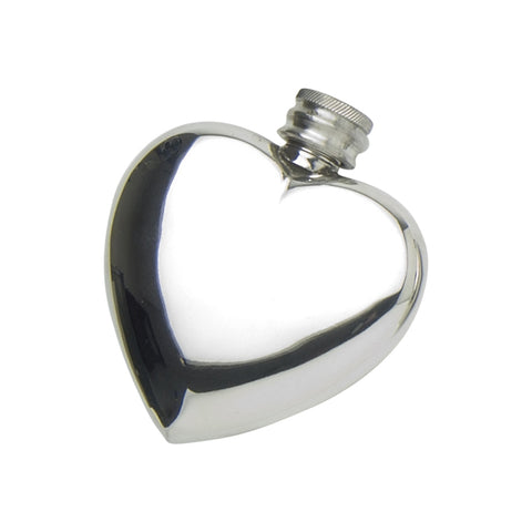 Heart Shape Flask - English Pewter