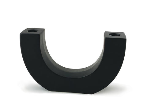 Matte Black U-Shaped Ceramic Taper Holder