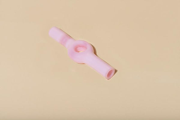 Charlotte Pipe - Pink Milk Glass