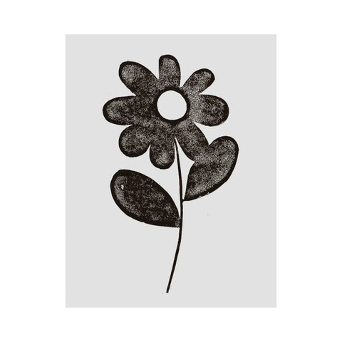 Single Flower Lino Art Print