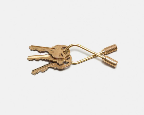 Closed Helix Keyring - Brass