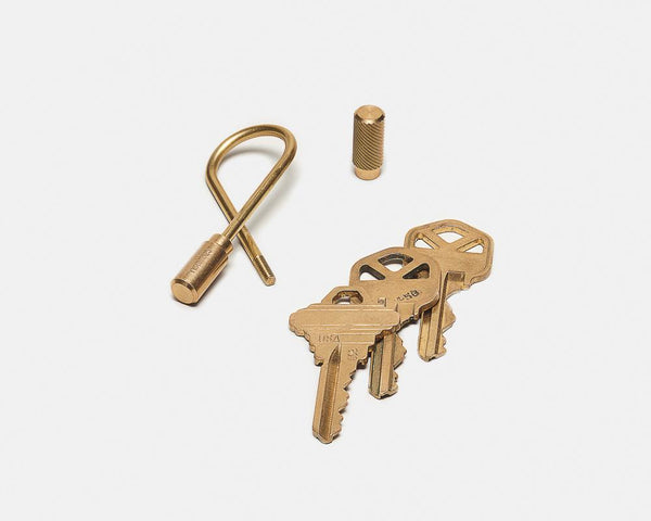 Closed Helix Keyring - Brass
