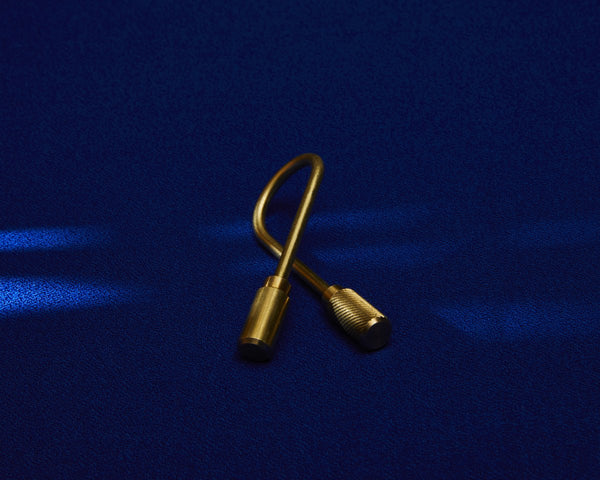 Closed Helix Keyring - Brass