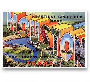 Heartiest Greetings from Houston - Postcard