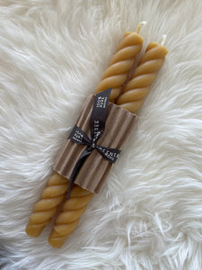 10" Rope Taper Candles - Natural