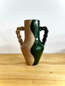Tordue Wave Vase - Emerald