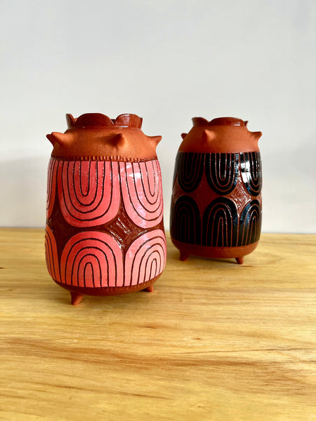 Terracotta Petal Vase - Pink